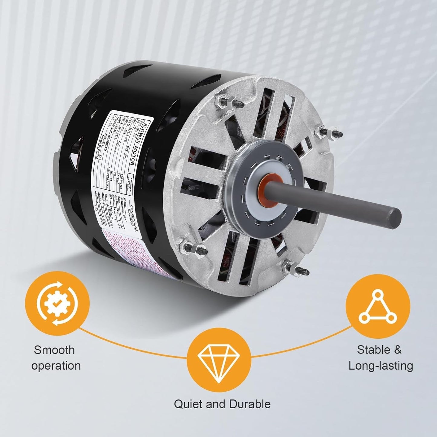 L1056 Sleeve Bearing Direct Drive Blower Motor 1/2 HP, 1075 RPM, 3 Speed, 115 V