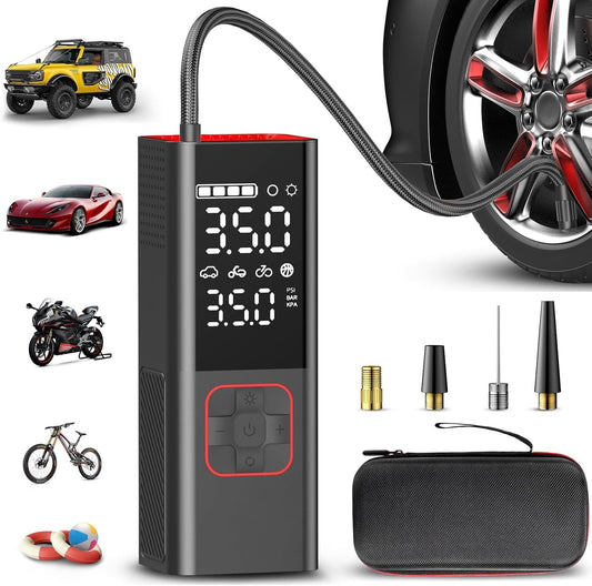 Tire Inflator Portable Air Compressor 20000mAh & 4X Faster Cordless Tire Pump