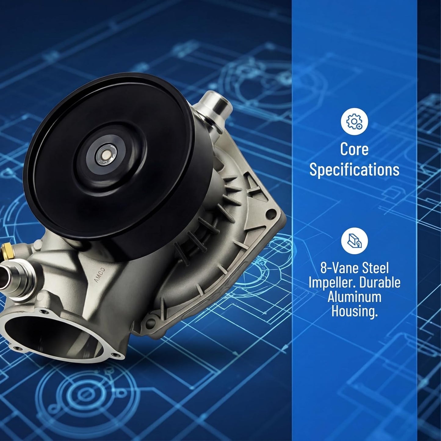 AMCC Engine Water Pump with Gasket Replaces : 11517548263 | Compatible with BMW