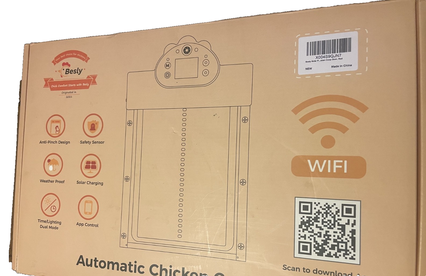 Besly HD AI Camera Automatic Chicken Coop Door, WiFi Solar Powered