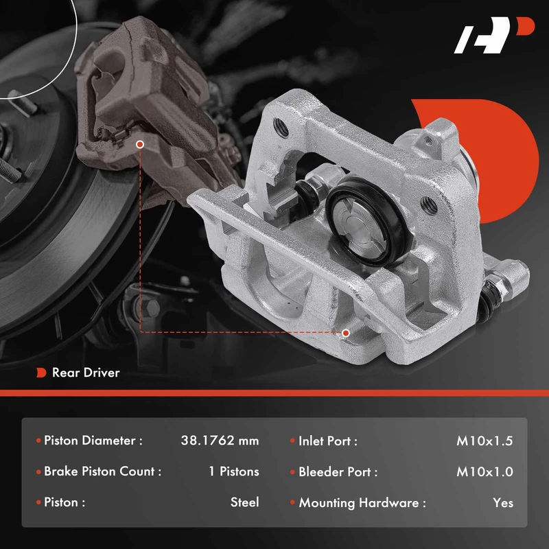 A-Premium 2015-2018 Volvo V60 1-Pc Brake Caliper Rear Right Passenger