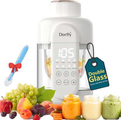 Baby Food Maker Glass 12oz Steamer and Blender Glass Reservoir & Bowl 9 in 1 Bab