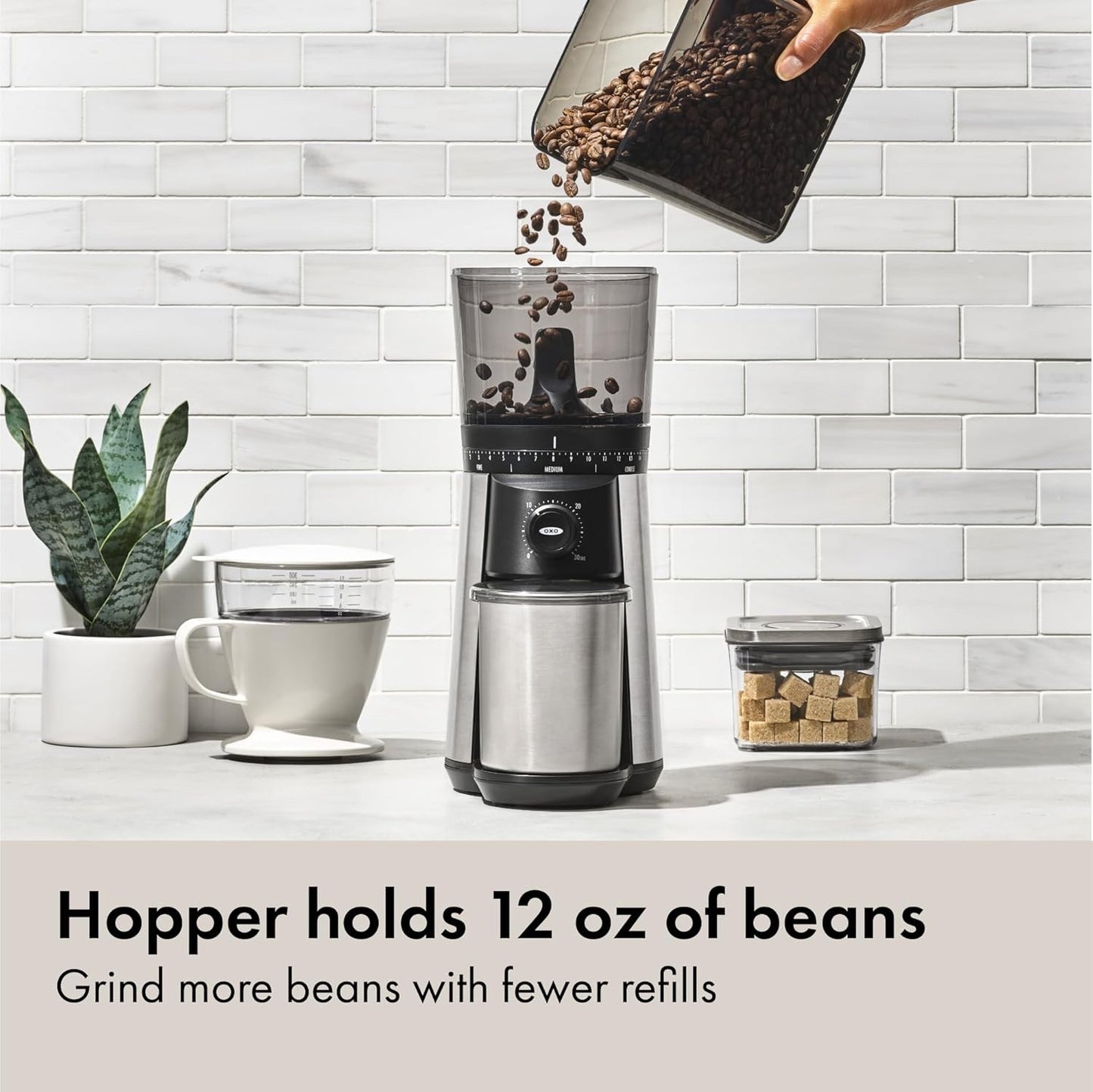 OXO Brew Conical Burr Coffee Grinder Stainless Steel 8717000 New in Box