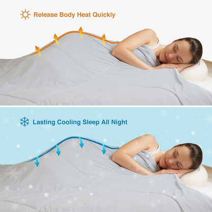 Cozy Bliss Cooling Comforter King Size, Cooling Blankets for Hot Sleepers and Ni