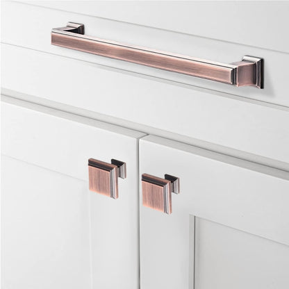 7-1/2 Inch Antique Copper Cabinet Pulls: 20 Pack Modern Vintage Zinc Alloy