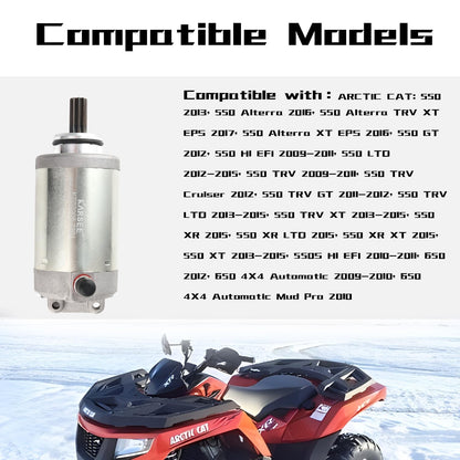 New Starter Motor Compatible with Arctic Cat ATV 550 650 700 Thundercat H2 UTV P