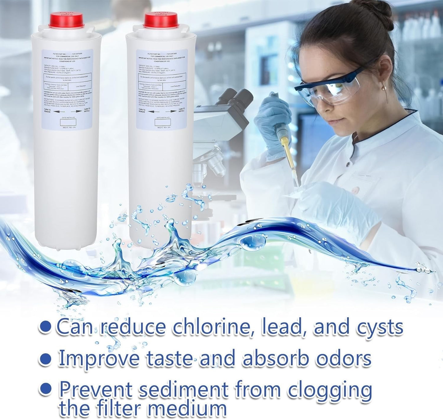 513,00-C (3 Packs-No Chip),Compatible with EzH2O Replacement Bottle Station