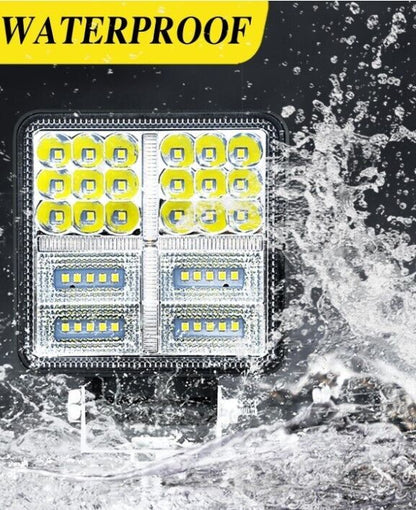 MUVKQC LED Tractor Lights,10PCS 4.5inch Square LED Work Light,177W 175000LM Spot