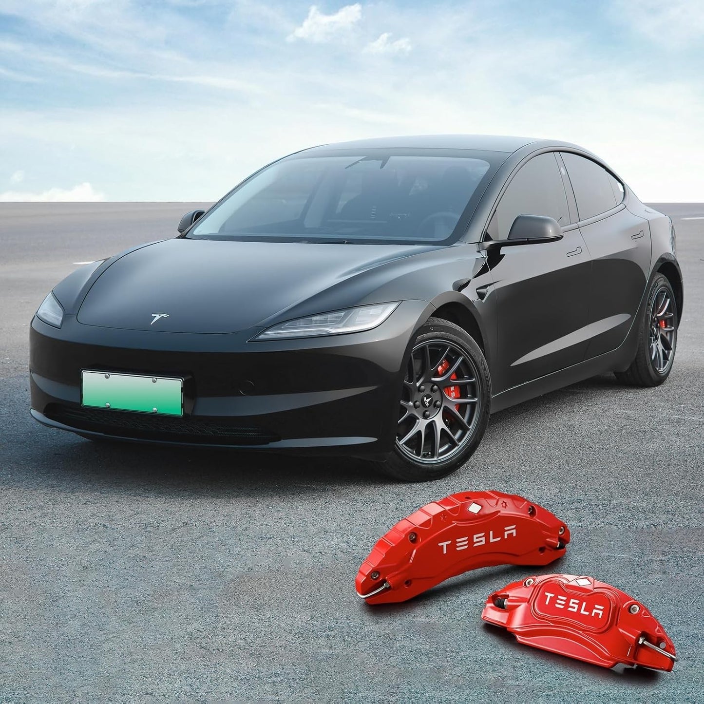 Brake Caliper Covers Set of 4 Compatible with for Tesla Model 3 Highland 2024