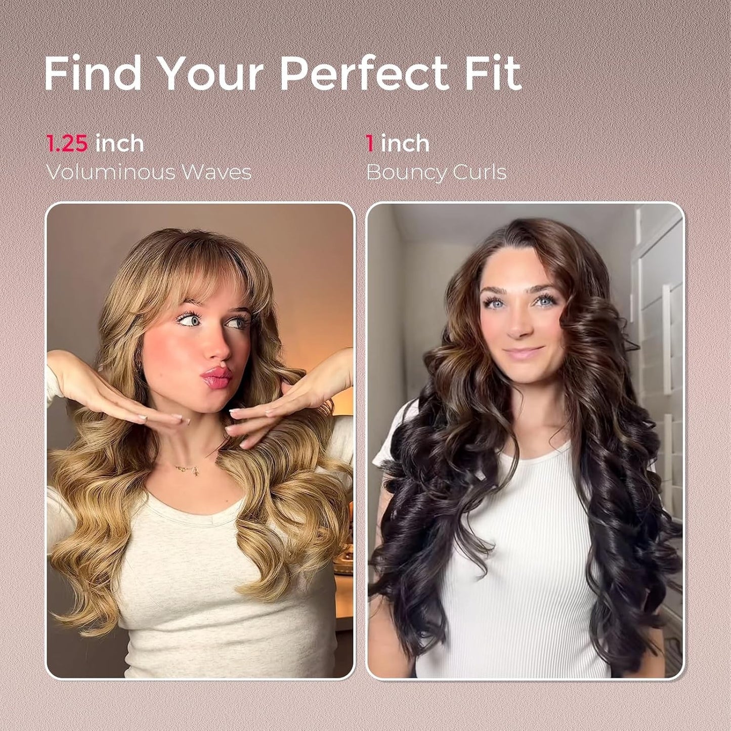 Upgraded Automatic Rotating Curling Iron - TYMO CurlPro Plus Long Barrel Curl