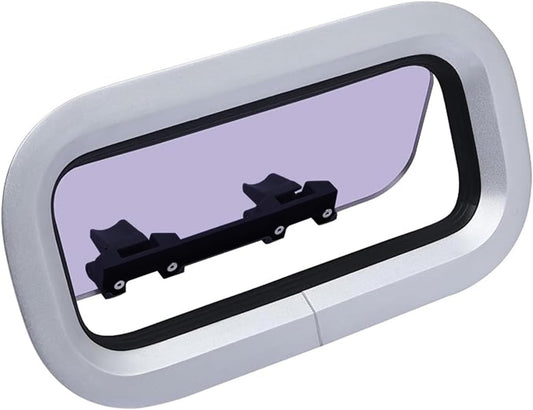 14.5 in x 7.6 in Anodized Aluminum Boat Porthole Window Marine Boat Hatch Lids