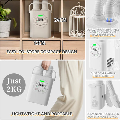 Futon Dryer, Portable Blanket Warmer, Remote Control, PTC Heater with 9 Time ...