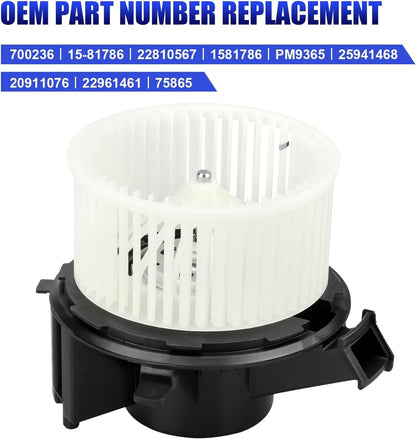 HVAC Blower Motor with Fan Fits for 2007 2008 2009 2010 2011 Chevy Silverado 150