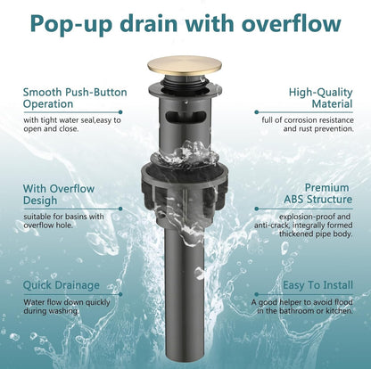 Bathroom Sink Faucet with Pull Out Sprayer Single Handle Modern Bathroom Basi...