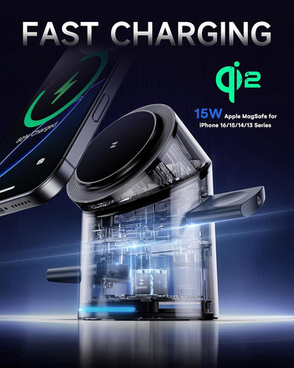 ZEEHOO - Wireless Charging Station - Qi2 15W Fast Charge - Model: CubeTrick-X