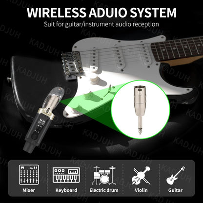 Wireless XLR Transmitter and Receiver& Wireless Guitar Transmitter Receiver,Rech