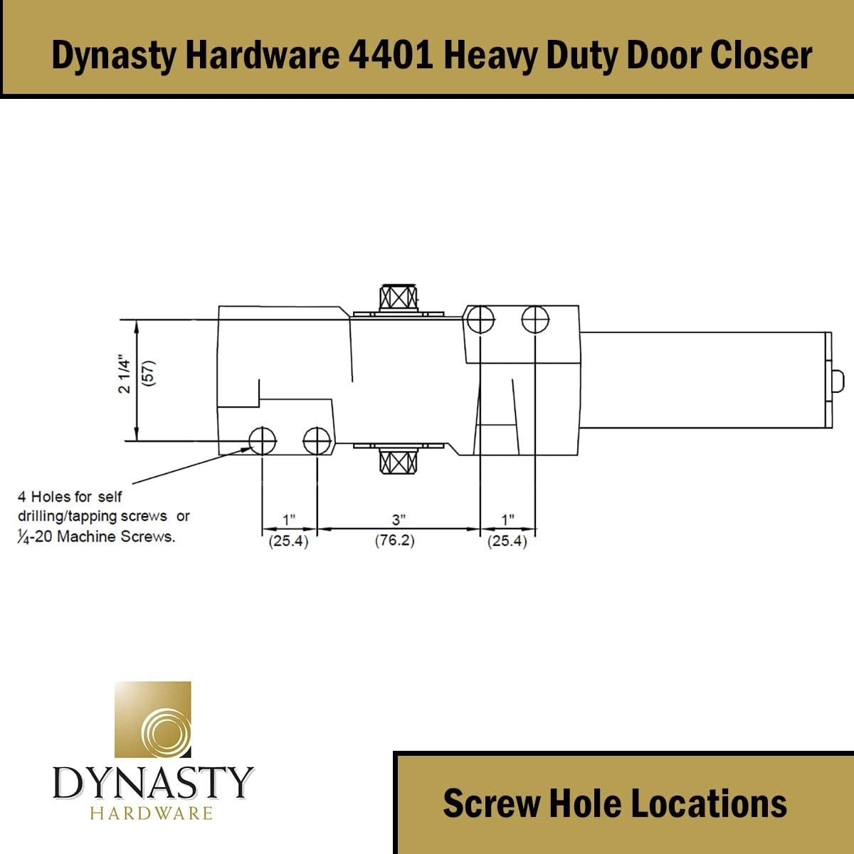 Dynasty Hardware Door Closer, Grade 1 Heavy Duty Commercial Hydraulic Closer