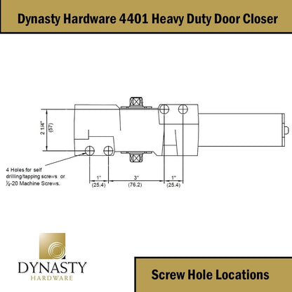 Dynasty Hardware Door Closer, Grade 1 Heavy Duty Commercial Hydraulic Closer