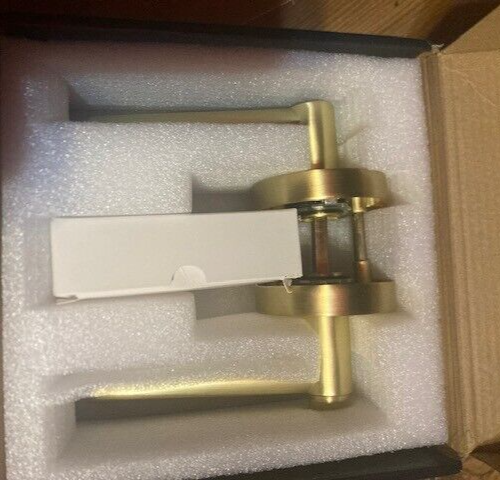 guardian entry lever satin brass Heavy Duty door lever with cylinder