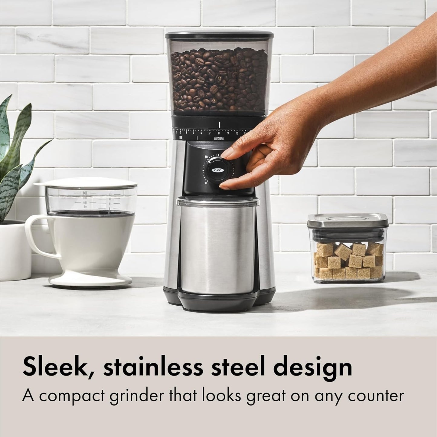OXO Brew Conical Burr Coffee Grinder Stainless Steel 8717000 New in Box