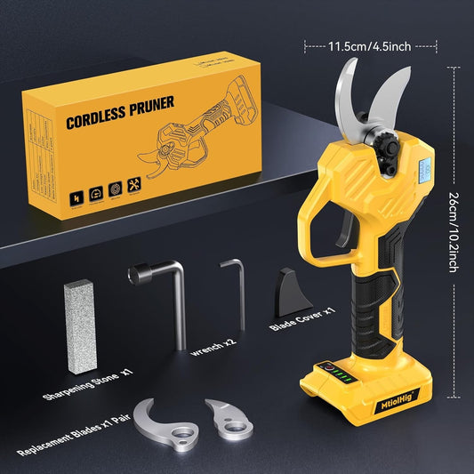 Cordless Electric Pruning Shears: 1.5-2 Inch Portable  Shears Compatible DeWalt
