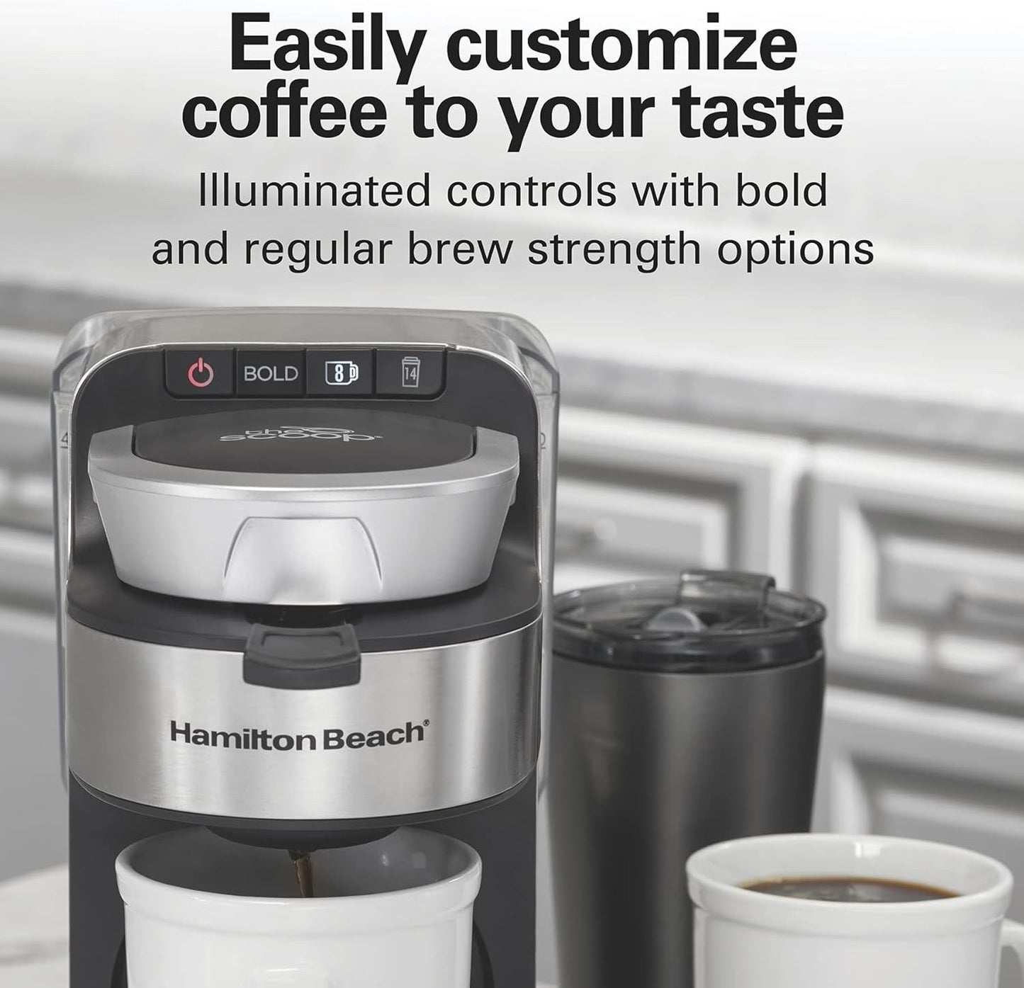 Hamilton Beach The Scoop Single Serve Coffee Maker & Fast Grounds