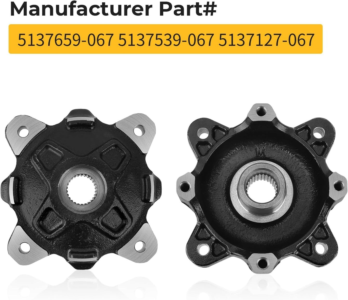 M MATI Front Wheel Hub 2 PCS for Polaris Ranger 500 800 Diese-l 900 2010-2014 AC