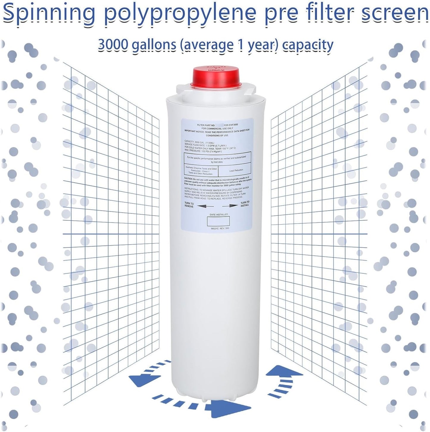 513,00-C (3 Packs-No Chip),Compatible with EzH2O Replacement Bottle Station