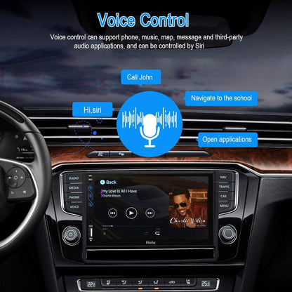 Hieha Car Stereo Compatible with Apple Carplay and Android Auto, 7 Inch Double