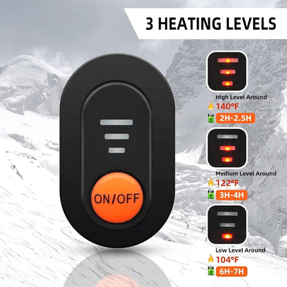 Heated Gloves Liners for Men Women, Rechargeable 7.4V 3000mAh Li-ion Batteries