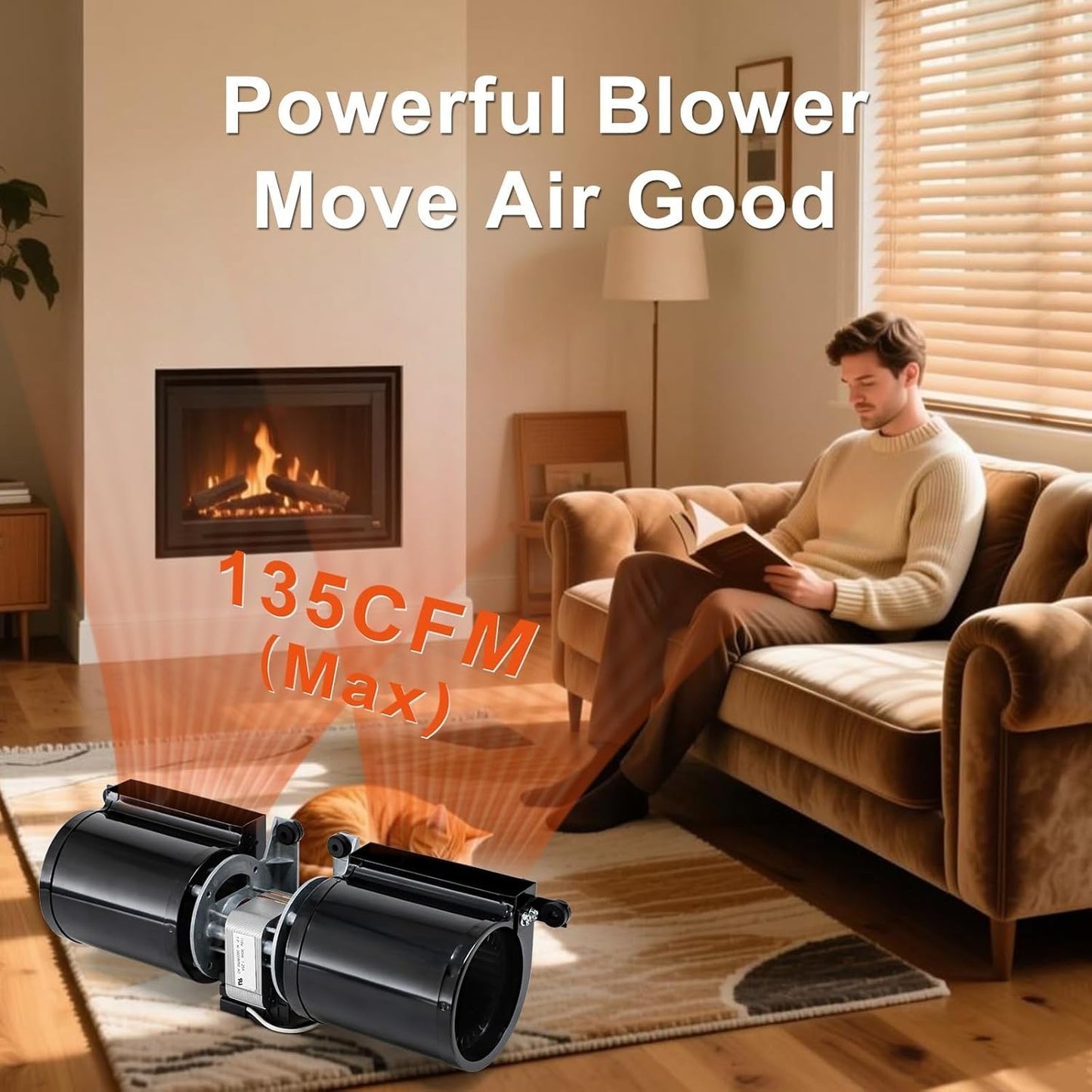 Adviace Fireplace Fan Kit for Regency Wood & Gas Stove, 910-157/P Blower Kit