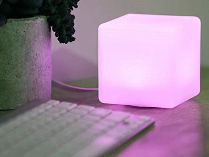 8" Rechargeable RGB LED Light Cube: Waterproof, 16 Colors, 4 Modes, Dimmable wit