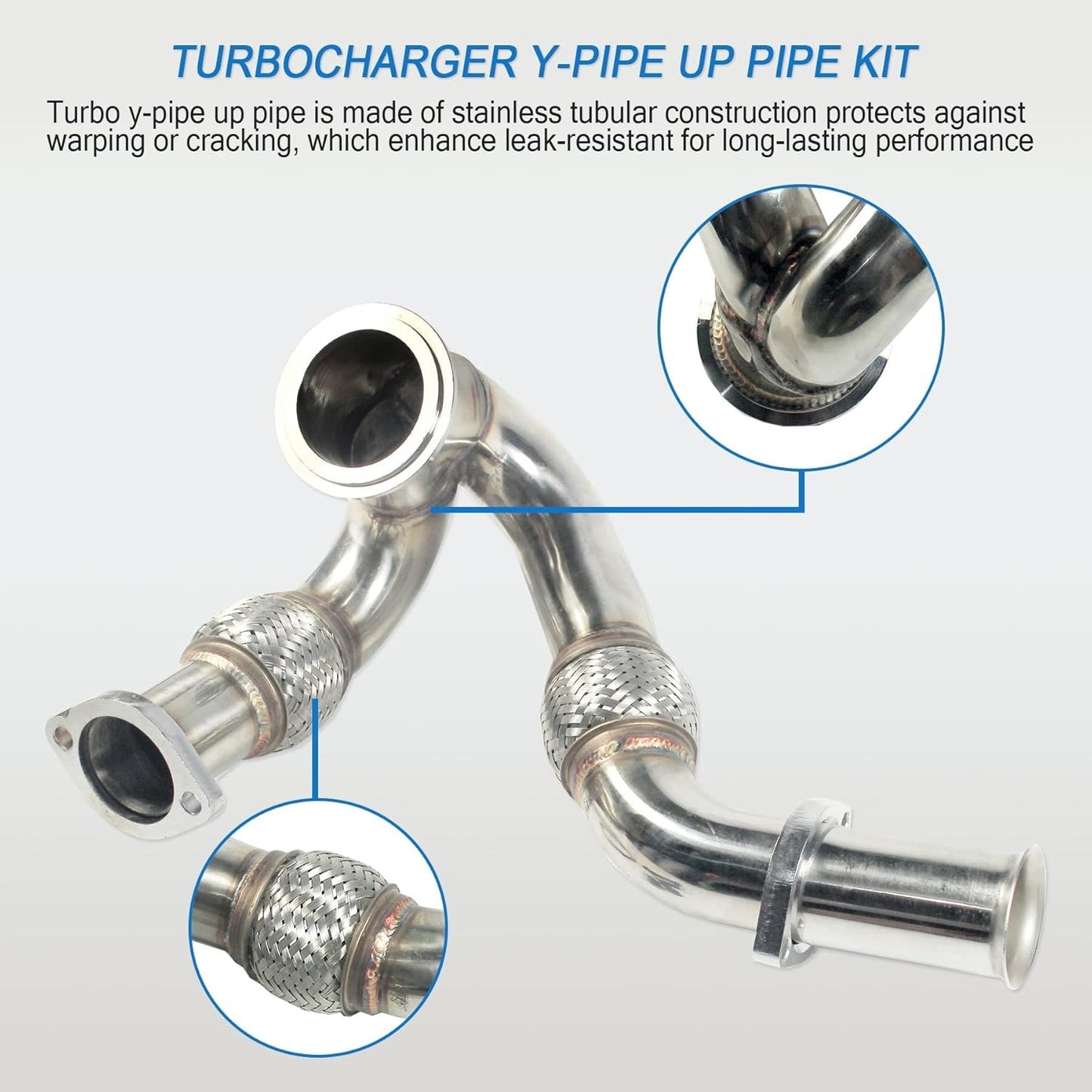 JDMSPEED New Turbocharger Y-Pipe Up Pipe Kit With Gasket Replacement For Ford 6