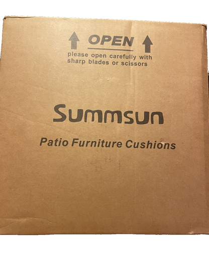 Outdoor/Indoor 17"x16"x2" Chair Cushions with Ties Waterproof Set of 4 Cream