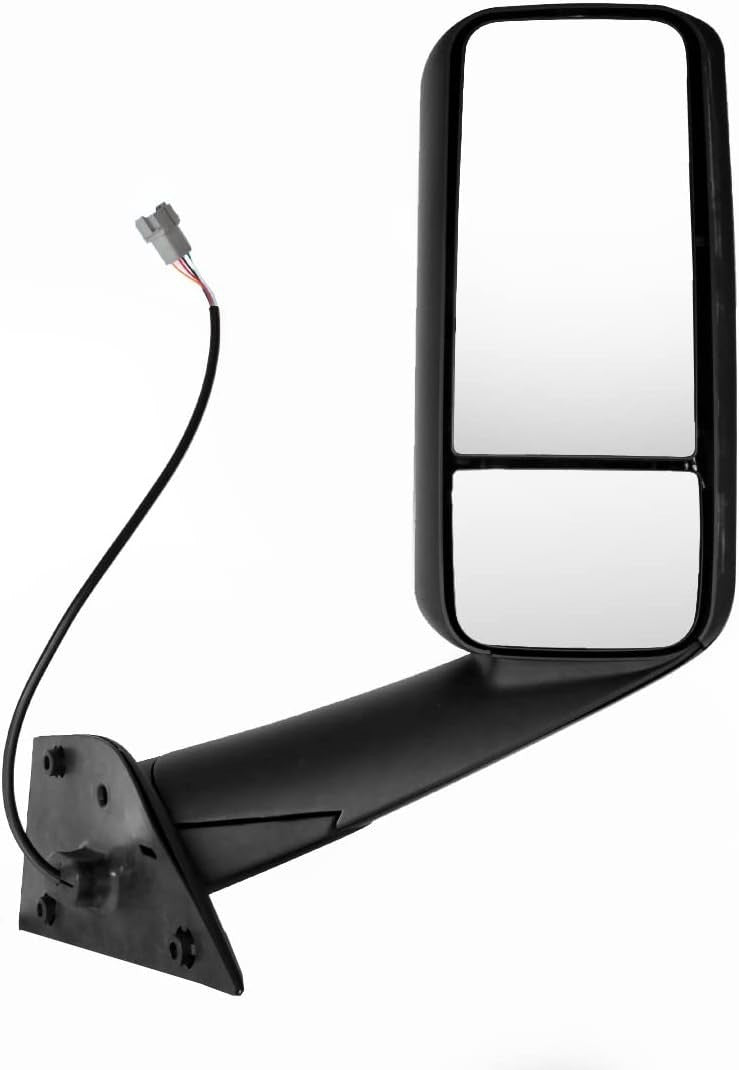 YUANONE Black Door Mirror Assembly Fit Freightliner Cascadia 2018 2019 2020 2021