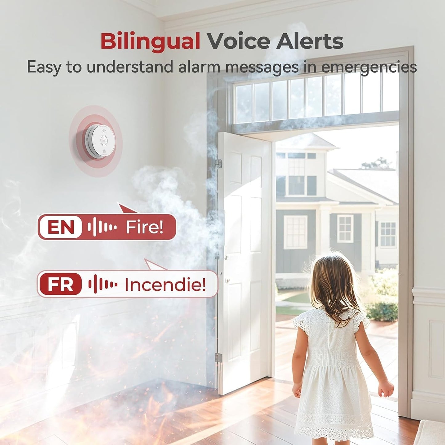 Siterlink Hardwired Smoke Detector Carbon Monoxide Detector Combo 4 pack