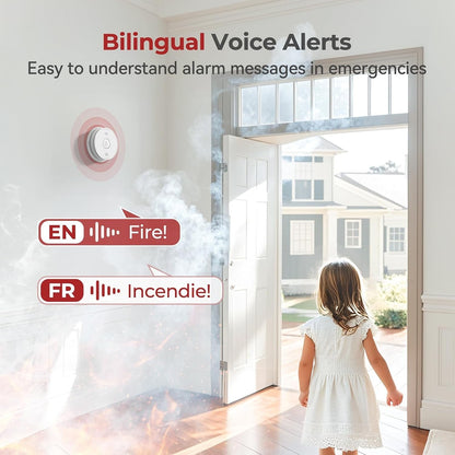 Siterlink Hardwired Smoke Detector Carbon Monoxide Detector Combo 4 pack