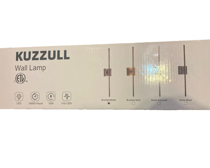 KUZZULL Modern Minimalist LED Bathroom Sconce, Brushed Nickel, 27.8" x 4.5.