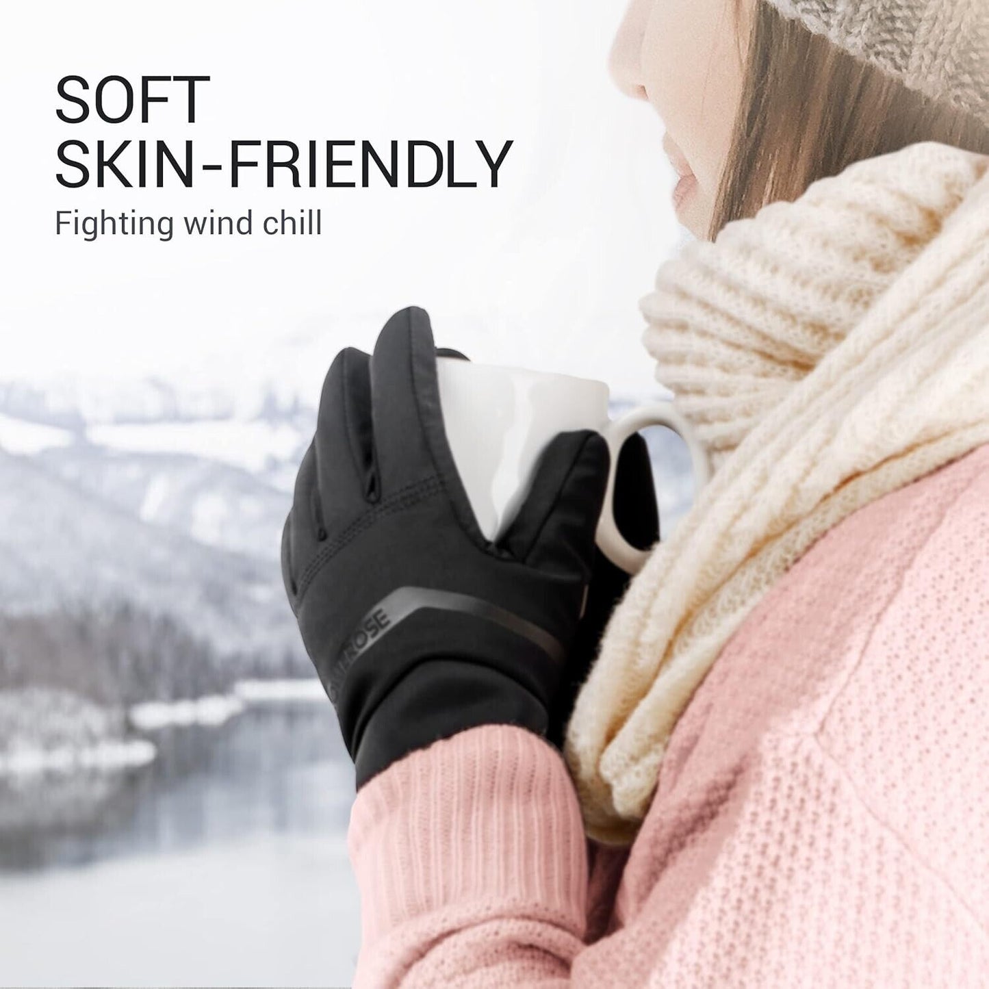 Heated Gloves Liners for Men Women, Rechargeable 7.4V 3000mAh Li-ion Batteries