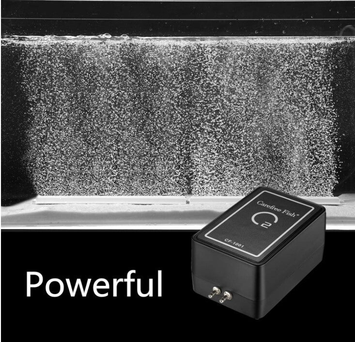 Carefree Fish 2 Air Outlets Air Pump  Powerful Adjustable Oxygen 12W