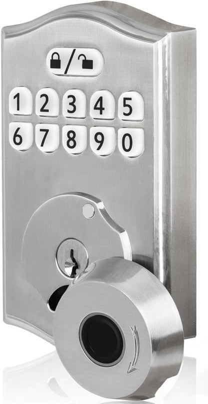 Keyless Smart Deadbolt – 3-in-1 Biometric, Keypad & Code Door Lock