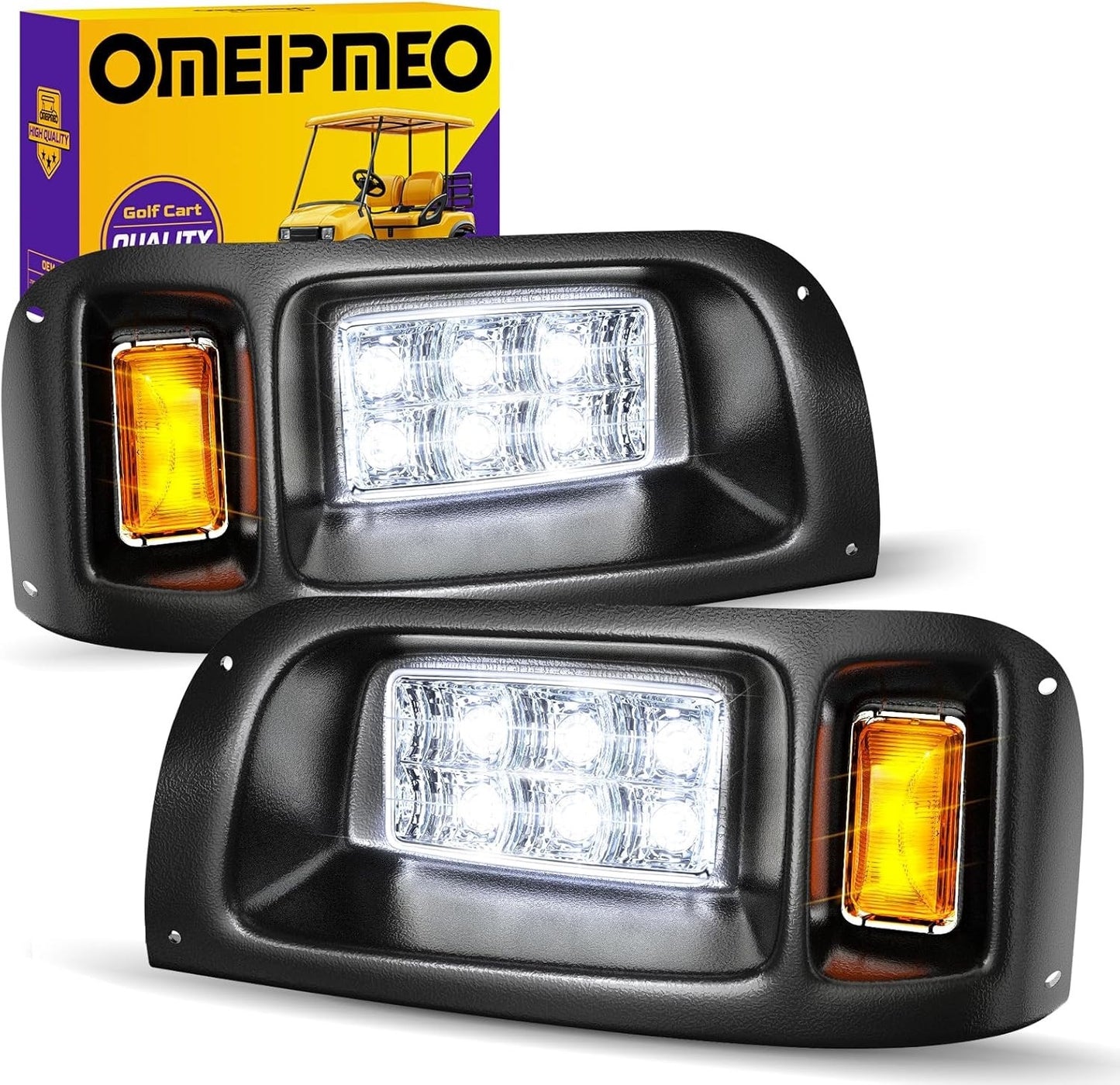 Club Car DS LED Headlight Kit, High Brightness Golf Cart Modified Headlights