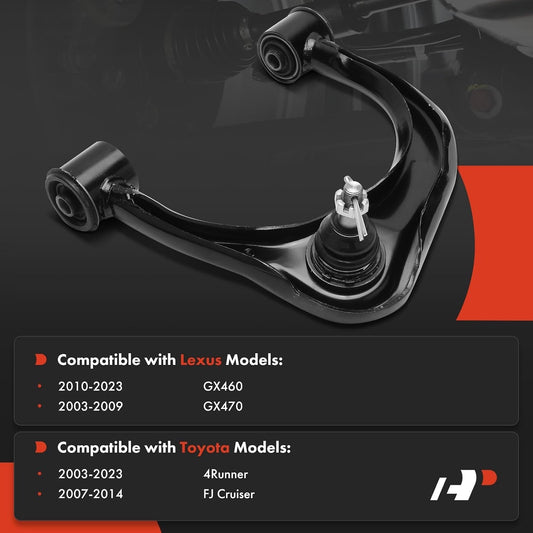 Front Left Upper Control Arm, with Ball Joint & Bushing, Compatible with Toyota