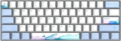 FKZ CXTECH X61 Sea Blue Theme Mechanical Keyboard,Outemu Hot Swap Switch Cherry