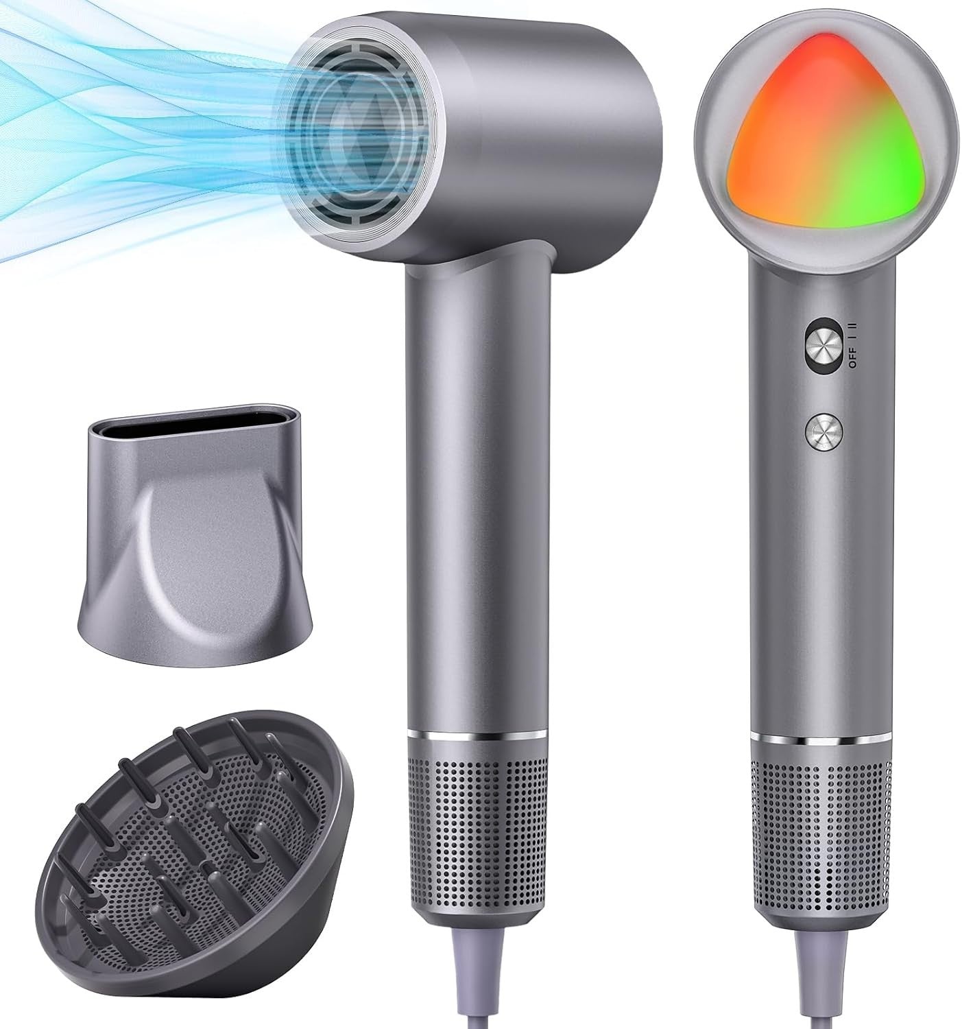 Hair Dryer, 160000 RPM Portable Professional Ionic Hair Dryer with 500 Million