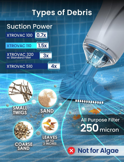 KOKIDO (2025) Rechargeable Handheld Pool Vacuum, Aluminum Pole and 2 Brush Heads