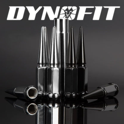 DYNOFIT 14mmx1.5 Wheel Spike Lug Nuts, 32 x Chrome M14x1.5 Lug Nut, DYNOFIT 4.4