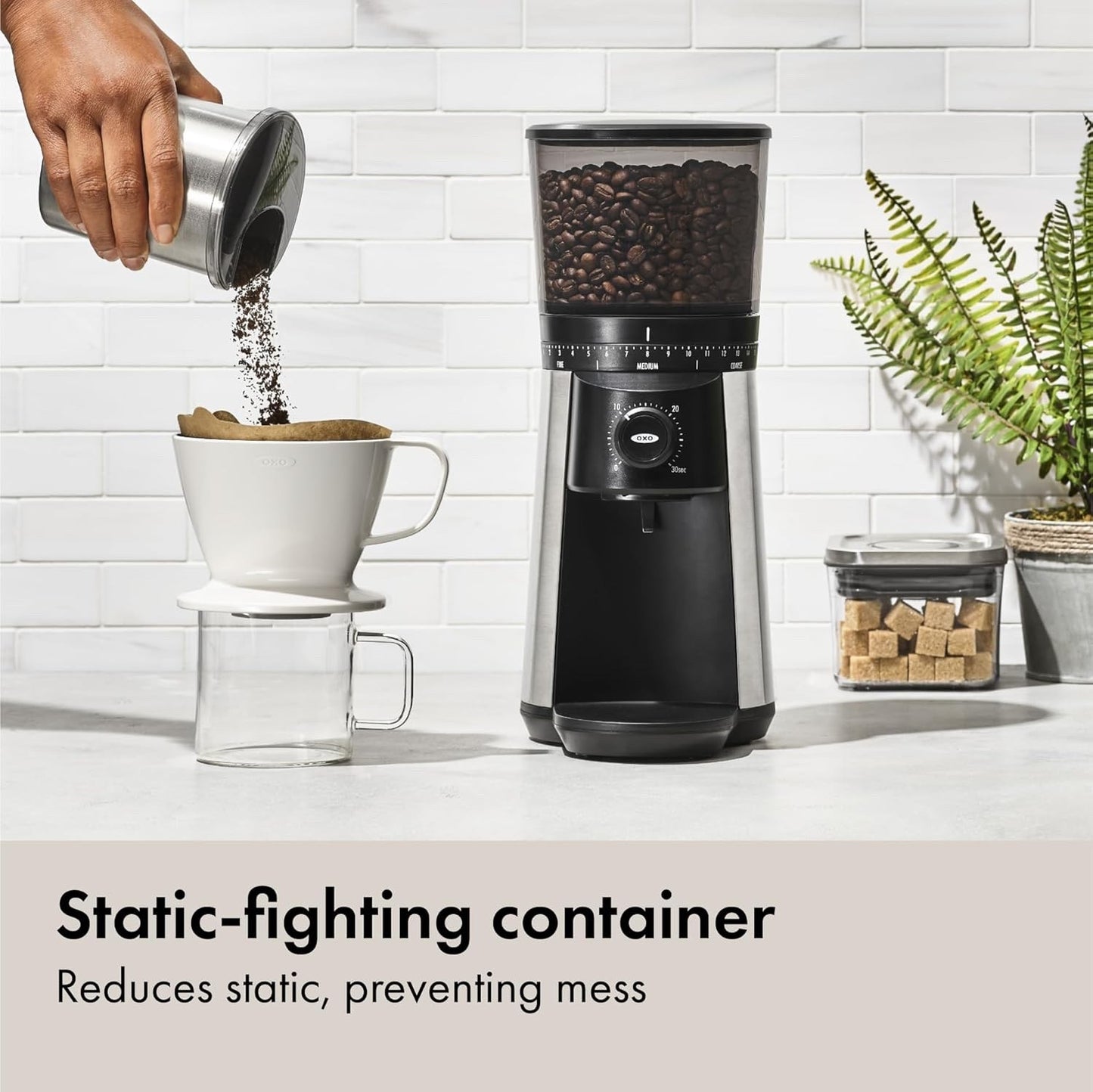 OXO Brew Conical Burr Coffee Grinder Stainless Steel 8717000 New in Box
