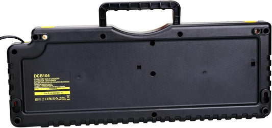 DCB104 4 Port Multi Rapid Charger Compatible with De-walt 12V, 20V, and 20V/60V