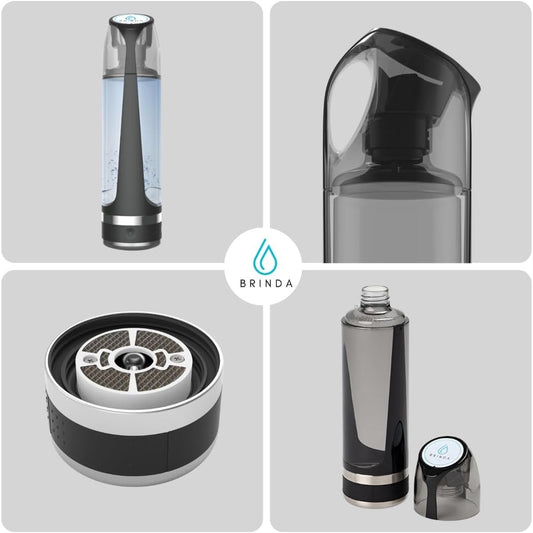 BRINDA | Hydrogen Water Bottle Generator | Water Ionizer | Capacity of 17 oz